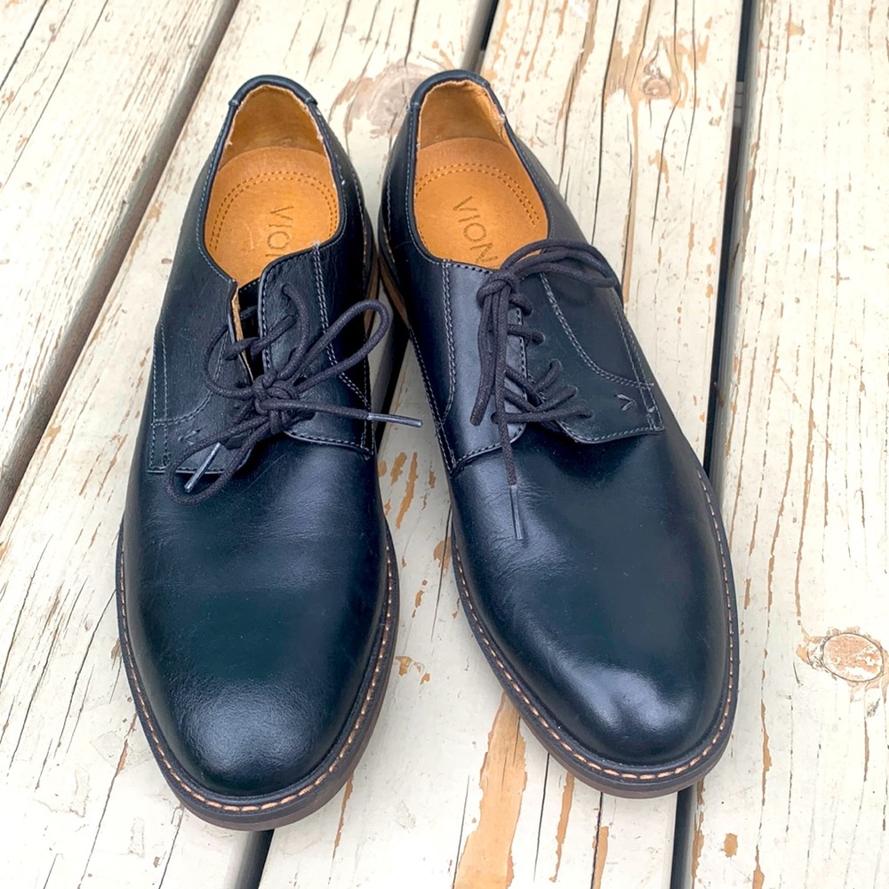 VIONIC Oxford derby black leather shoe men 10